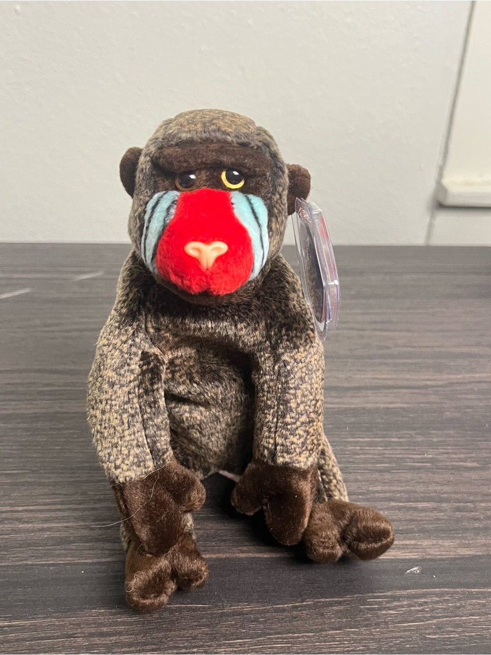 Ty Beanie Baboon Baby plush “Cheeks” the baboon, Vintage 1999. Collectible